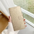 thumbnail image 6 of for Google Pixel 10 Pro XL Floral Embossed Wallet Flip Case, Card Slots Wrist Strap Kickstand Shockproof Full Body Protection Fashion Magnetic Closure Phone Case for Google Pixel 10 Pro XL,Gold, 6 of 6