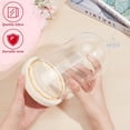 thumbnail image 3 of Eternal Glass Dome Cloche 4.8×7.5" Clear Cloche Bell Jar Terrarium Bird Top Glass Display Dome Cover with Wood Base for Fairy Lights DIY Preserved Flower Gift Decorations Crafts, 3 of 5