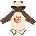 thumbnail image 3 of Inktastic Fox Girl Cute Woodland Animal Girls Long Sleeve Baby Bodysuit, 3 of 5