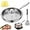 10.23inch with Lid, variant on Pure Titanium Hammered Pan Pro with Lid, 10.23/11.02/11.81 Inch Siraat Pure Titanium Pan Hammered Pattern, Non Stick Frying Pans for Cooking, Scratch-Resistant, Even Heating (10.23inch)