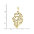 thumbnail image 4 of 10K Yellow Gold Solid Diamond-Cut Lions Head Charm (45 X 26) Made In United States 10c579, 4 of 4
