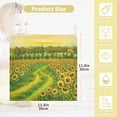 thumbnail image 2 of 3 Pack Vintage Oil Painting Sunflower Baby Muslin Wash cloths, Retro Flower Field Soft Absorbent Face Towels Burp Cloths Cotton Bath Wipes Infant Wash Cloth for Newborn Boys Girls, 2 of 7