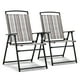thumbnail image 1 of Costway Juego de 2 sillas plegables para patio, sillas portátiles de tela con marco de metal, almohadillas para los pies, capacidad de carga de 150 kg, jardín, balcón, patio trasero, sin ensamblaje, 1 of 3