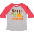 thumbnail image 3 of Inktastic Thanksgiving Sassy Lil Pumpkin with Fall Leaves Girls Toddler T-Shirt, 3 of 5