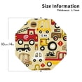 thumbnail image 3 of Pofeuu Vehicles Print Leather Coasters Set of 6, Round Cups Mugs Mat Pad for Home Kitchen Heat Resistant Drink Coasters,Octagon, 3 of 7