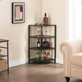 thumbnail image 6 of VECELO 4-Tier Corner Shelf, Multipurpose Wood Storage Stand for Small Spaces, Bedroom, Living Room, Black, 6 of 9