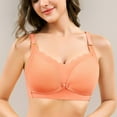 thumbnail image 5 of Nmnitkp Nursing Bras for Breastfeeding Breathable & Moisture-Absorbent Lace No Steel Ring Front Buckle Breastfeeding Bra Woman Underwear,Nursing Bras Orange,L, 5 of 6