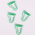 thumbnail image 2 of 16 Uds. Clips de papel con huella verde, marcapáginas con forma bonita, alfileres, suministros de oficina, Clips de papel para organizar documentos de Metal, 2 of 2