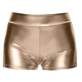 thumbnail image 5 of Women's High Waisted Metallic Booty Shorts Rave Bottoms For Dancing Hot Pants Clubwear for Dance, Party, Festival, 5 of 5