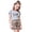 Grey, variant on Little Girls Outfits Casual Leopard Print Short Sleeve Shorts Round Neck Loose Fit Clothes For Daily Wear Gift Sets Size 7-8T