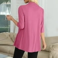 thumbnail image 5 of BangWanChi Women's Casual 3/4 Sleeves Cardigan Lightweight Soft Open Front Cardigans, 5 of 6