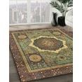 thumbnail image 2 of Ahgly Company Indoor Square Abstract Copper Green Abstract Area Rugs, 7' Square, 2 of 6