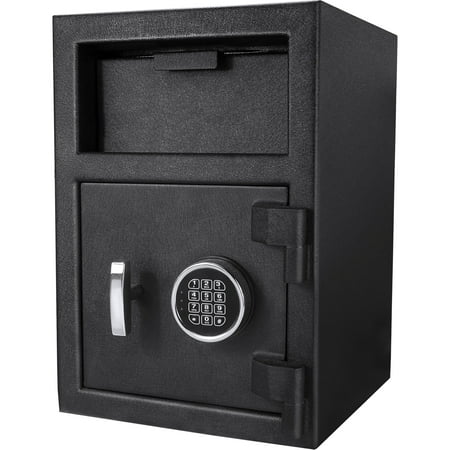 E-Western Dx200 Keypad Depository Safe with Anti-Fishing Baffles and Solid Steel Deadbolts Suitable for Office and Home Security Black Steel 16x18x22 Inches and 85 Pounds