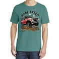 thumbnail image 2 of Wild Bobby, Ford Rare Breed 71 Bronco Truck Classic, Cars and Trucks, Garment-Dyed Washed Look Short Sleeve Tees, Emerald, Small, 2 of 3