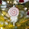 thumbnail image 5 of ERTZAE 4Pc Pastel Christmas Candy Ornament,Festive Sprinkle Hanging Accent,Soft-Tone Xmas Decor,Candy Cane Tree Ornament,Glitter Food-Style Decor,Holiday Sweet-Themed Accent,Festive Pastel Ornament, 5 of 6