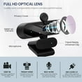 thumbnail image 3 of USB HD 1080P Video Webcam and Wide Angle Camera with Built-in Microphone and Rotatable Tripod,for Laptop Computer or Desktop PC,Great for Live Streaming.Calls.Video Conferencing(Black), 3 of 7