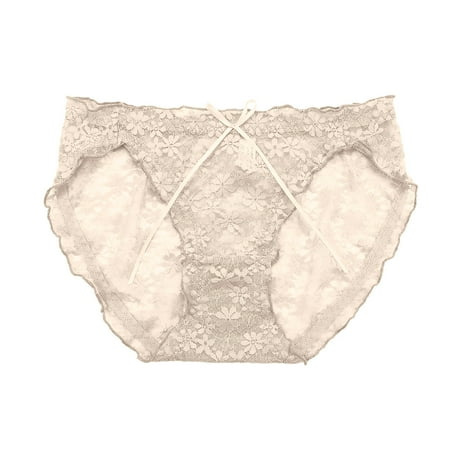

Female Briefs Underpants Womens Underwear Lace Bikini Panties Silky Comfy Lace Brief Panties