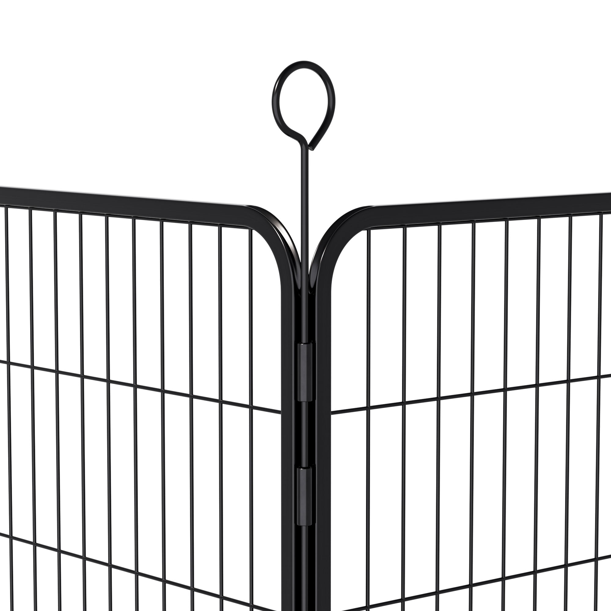 Zephypaws 40" Extra Tall 16-Panel Heavy Duty Metal Pet Playpen with Self-Locking Gate, Indoor Outdoor Exercise Fence for Large Pets, Black