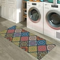 thumbnail image 2 of Cushioned Anti Fatigue Non Skid Kitchen Ware Boho Kitchen Rug Mat Colorful Bohemia Geometry Rectangle Printing Decoration PVC Leather Waterproof Oil Proof Easy to Clean, 2 of 7