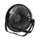 thumbnail image 3 of Ventilador de escritorio USB, ventilador Personal pequeño y silencioso, ventilador de maquillaje, 3 velocidades, recargable, 360 grados, ajustable Negro, 3 of 9