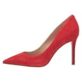 thumbnail image 5 of Sam Edelman Hazel Stiletto Dress Pointy Toe Pump Havana Red Satin (RED, 6), 5 of 6