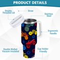 thumbnail image 4 of Ryvnso 30 oz Tumbler with Handle and Straw Cartoon Trucks Vehicle-t5 Insulated Stainless Steel Travel Mug with Lid, 4 of 9