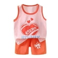 thumbnail image 1 of XDZJLR Toddler Outfits for Girls Children'S Tank Cartoon Printed Summer Dress for Sets, 1 of 3