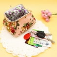 thumbnail image 3 of Soumake Women Flower Printed Canvas Wallet Card Holder Coin Purse Clutch Handbag Bag Practical, 3 of 8