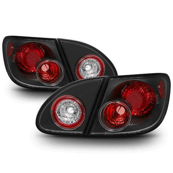 For Black JDM Style 2003-2008 Toyota Corolla Tail Lights Brake Lamps Left Right