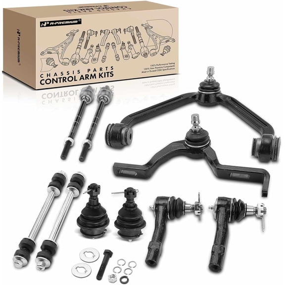A-Premium 10Pcs Front Suspension Kit, Upper Control Arm, Sway Bar, Tie Rod End, Ball Joint, Compatible with Ford Explorer Ranger Mercury Mountaineer Mazda B3000 B4000 1998-2001 B2500 1999