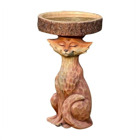 Resin Sculpture Bird Feeders, Carved Resin Bird Bath, A