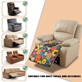 thumbnail image 5 of ZIATUBLES Black Cat Floral Print Recliner Chair Cover, Anti-Slip Reclining Sofa Seat Cushion Slipcover, Washable Pet Friendly Furniture Protector, 38.58 x 24.40 Inches Living Room Decor, 5 of 8