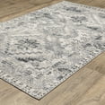 thumbnail image 4 of Oriental Weavers Naples Indoor/Outdoor Rug - 1346Z - 7'10" x 10' - in Gray/ Ivory - Vintage Inspired, Water, Stain and Fade Resistant, Hose Clean, Patio, Outdoor Living Area Rug, 4 of 5