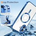 thumbnail image 4 of Entronix Magnetic Clear Case for iPhone 16 Plus, Slim Fit, Anti-Drop Shockproof, Blue, 4 of 5