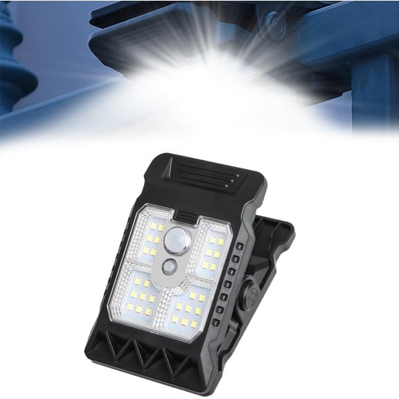 Solar Clip on Light with Motion Sensor, 3 Modes Solar Outdoor Light Waterproof No Drill Clip on Wall Light for Fence, Patio, Garden, Yard and Garage