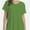 Green, variant on Women's Summer Casual V-Neck Short Sleeve Loose Blouse Fit Soft Tshirts