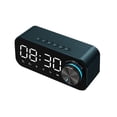 thumbnail image 1 of Reloj despertador con Radio Digital, altavoz con Bluetooth, pantalla LED de hora y alarma y superficie de espejo para escritorio, 1 of 9