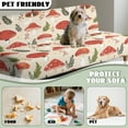 thumbnail image 6 of Jiueut Mushroom Leaf Pattern Armless Futon Sofa Slipcover, Anti Scratch Couch Cover Stretch Furniture Protection Armless Futon Sofa Slipcover for Kids, Pets, 6 of 7