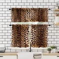 thumbnail image 4 of Leopard Pattern Window Valance 3 Piece Set,Vintage 3D Wild Animal Fur Print Home Bedroom Living Room Kitchen Decorative Valance, 4 of 5