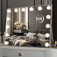 thumbnail image 2 of CONGUILIAO Vanity Mirror with Lights Hollywood Makeup Mirror, Large Vanity Lighted Mirror, 14 LED Hollywood Mirror with 3 Color Modes, 2 of 7