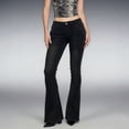 thumbnail image 2 of Women's High Waisted Light Wash Wide Leg Distressed Denim Jeans, 2 of 7