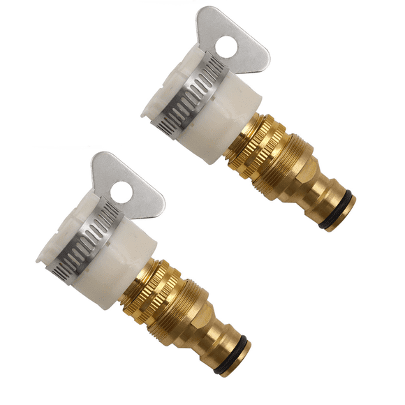EcoNesxp Bathroom Faucet to Garden Hose Universal Adapter Inch 2-in-1 Female Split Adapter 3/4