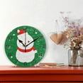 thumbnail image 2 of Dreamtimes Christmas Snowman Wall Clock, Silent Non Ticking Battery Operated Creative Decorative Round Clock for Kitchen, Living Room, Bathroom, Home School Office, 10 Inch, 2 of 7