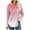 Pink, variant on Womens Blouses and Tops,Women's Top,Long Sleeve V Neck Button Gradient Printed Pullover Fashionable,Blouses for Women