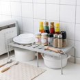 thumbnail image 5 of 2X Kitchen Expandable Counter Shelf Organizer Racks Bathroom Under Sink Pantry Desktop Storage Organizer Holders, 5 of 5