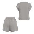 thumbnail image 5 of breaise Girls Summer 2 Piece Outfits Short Sleeve Henley Shirts Top and Shorts Clothing Sets with Pockets, 5 of 9