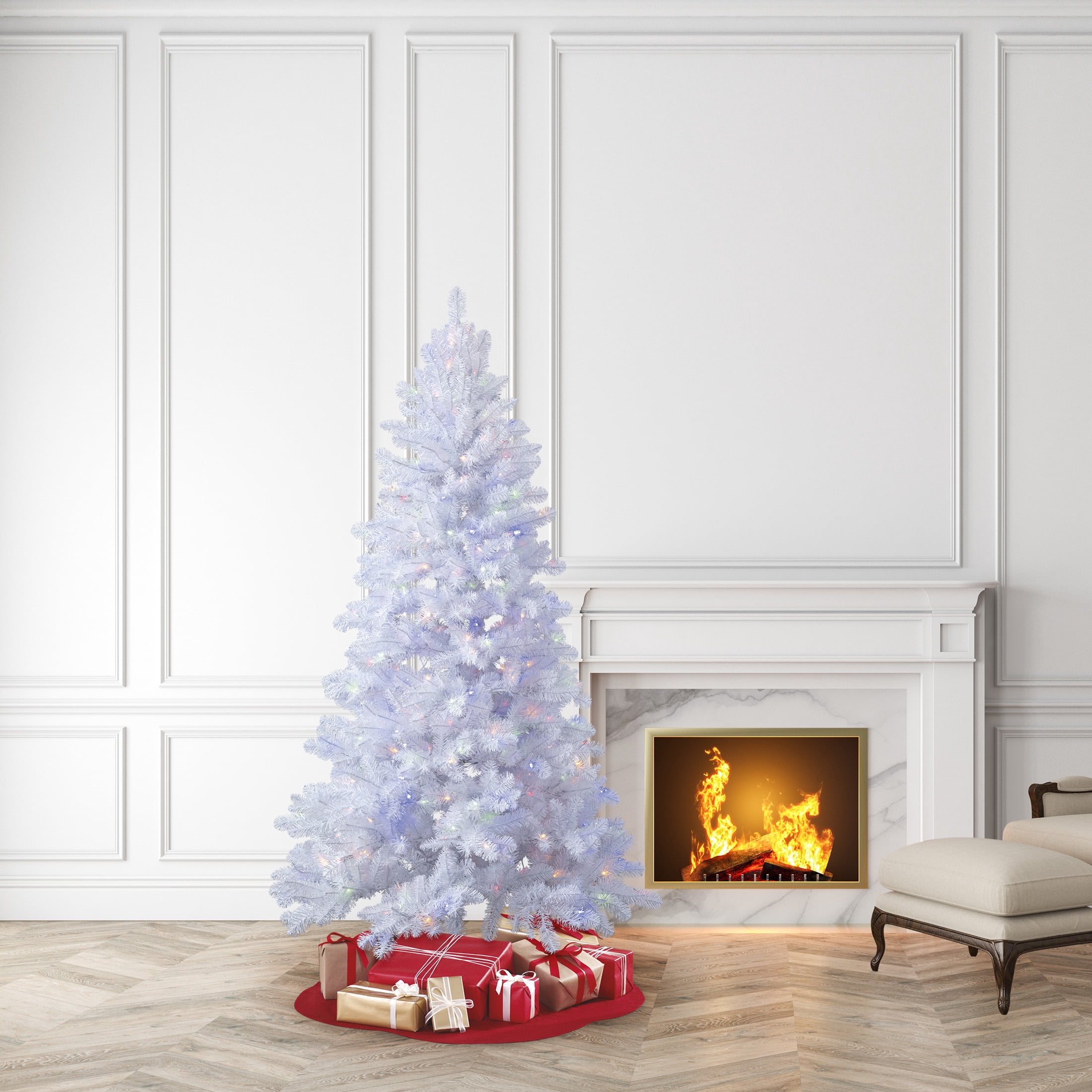 Holiday Time - Brandclub - 7 ft Pre-Lit White Duncan Fir