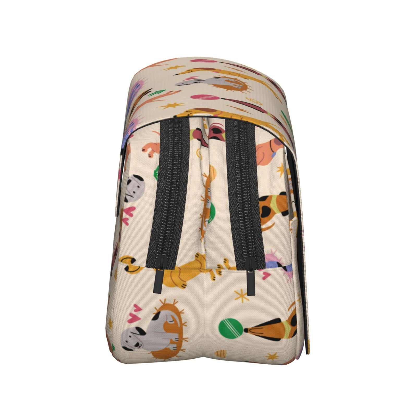 Rateoe Dogs In Different Poses Pattern Double Clamshell Pen Case, Storage Organizer with Two Zipper Compartments– Holds Up to 50 Pencils & Pens
