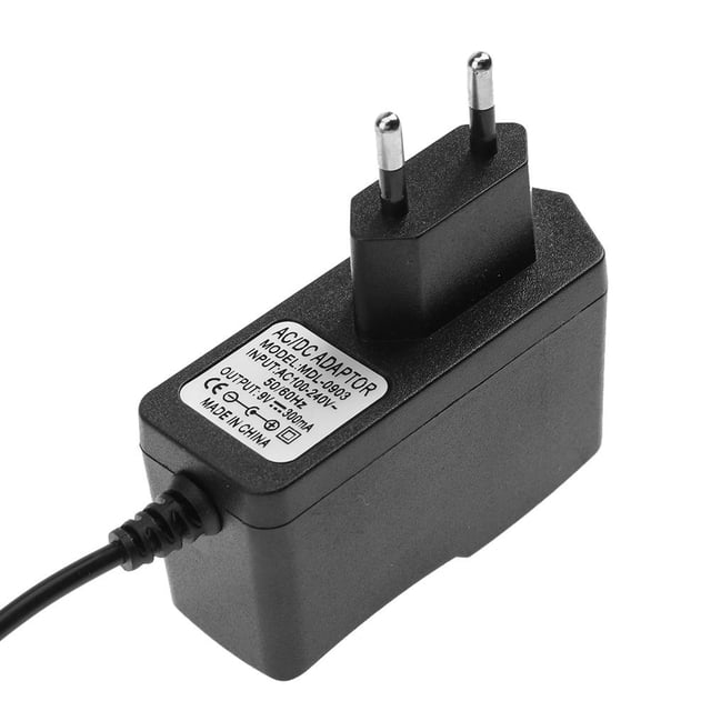 Adaptador Convertidor adaptador de fuente de alimentación de 9V 300mA 100V-240V CA a CC 5,5x2,5-2,1mm UE
