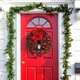 thumbnail image 6 of Christmas Sale! Decorative Artificial Christmas Wreaths with Holly Berries for Front Door, Xmas Holiday and Home Decorations, 15 in, 6 of 8